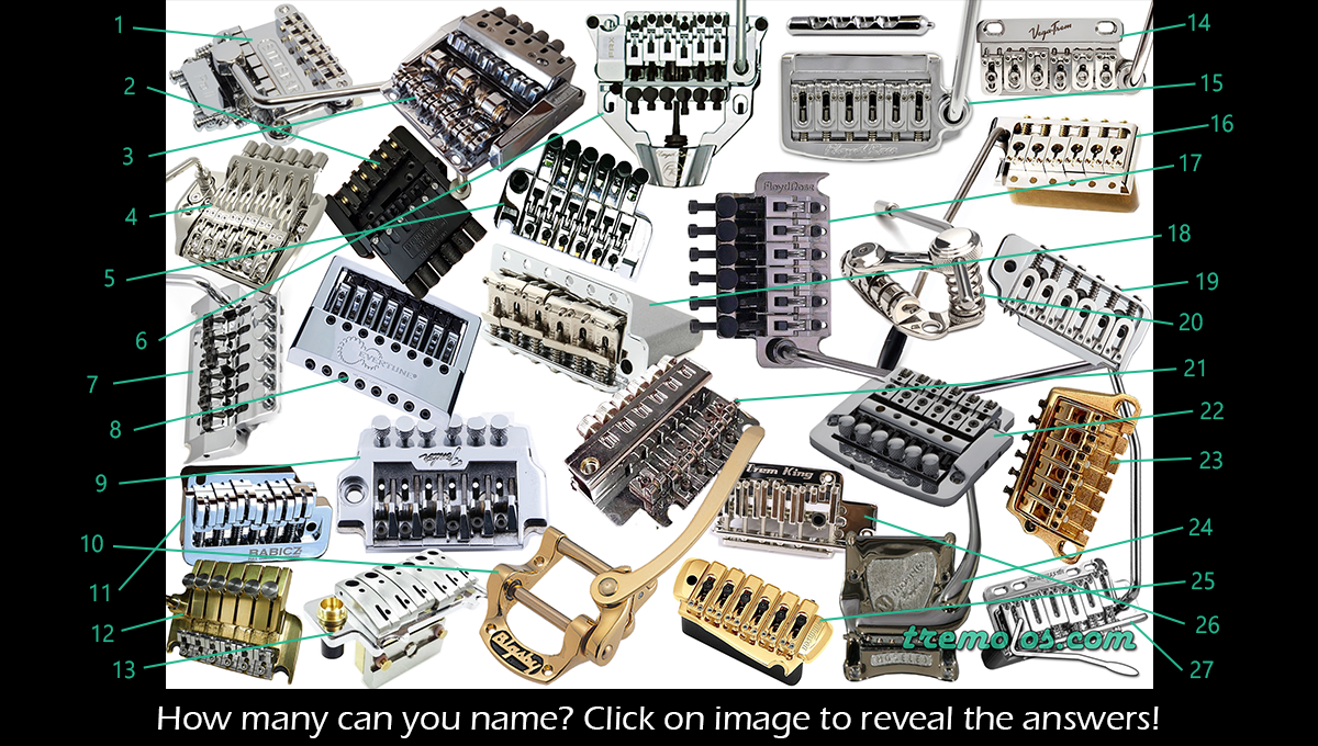 image of many different tremolo styles